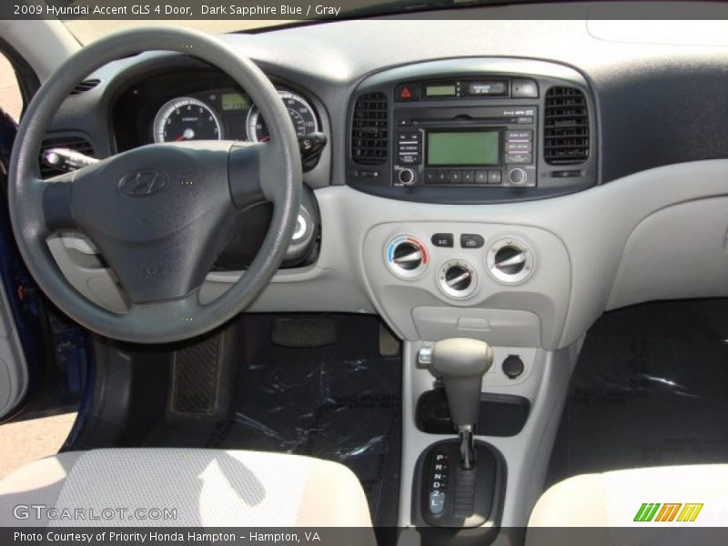 Dark Sapphire Blue / Gray 2009 Hyundai Accent GLS 4 Door