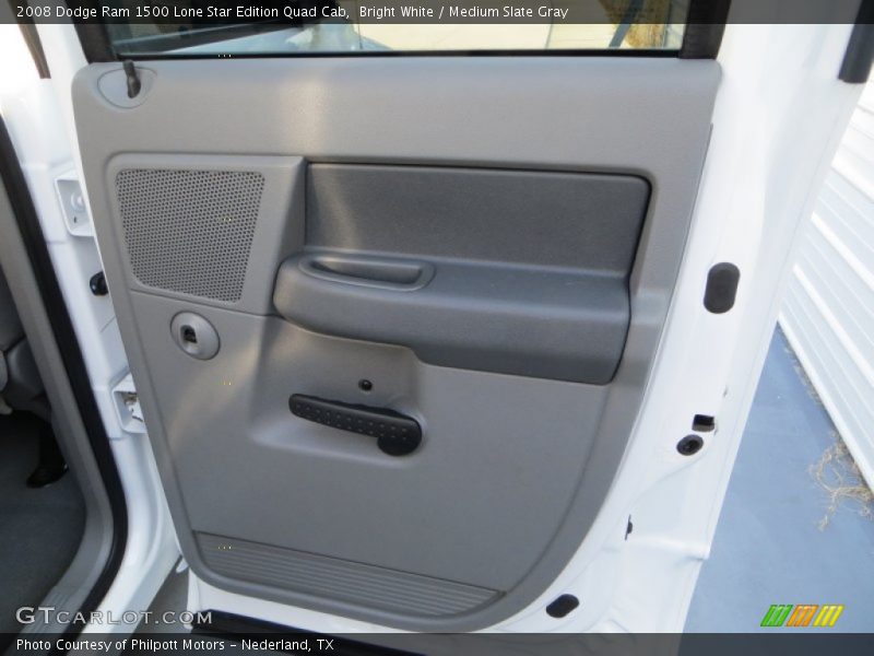 Bright White / Medium Slate Gray 2008 Dodge Ram 1500 Lone Star Edition Quad Cab