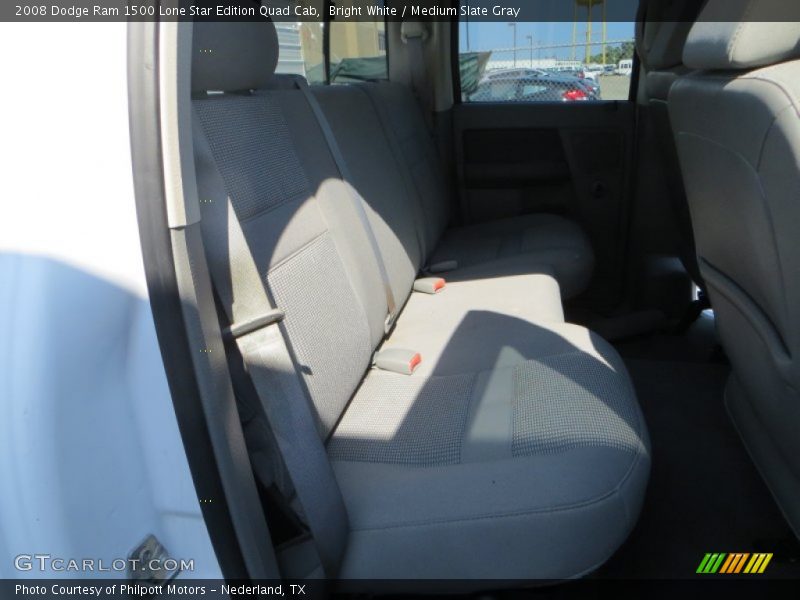 Bright White / Medium Slate Gray 2008 Dodge Ram 1500 Lone Star Edition Quad Cab