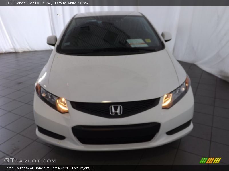 Taffeta White / Gray 2012 Honda Civic LX Coupe