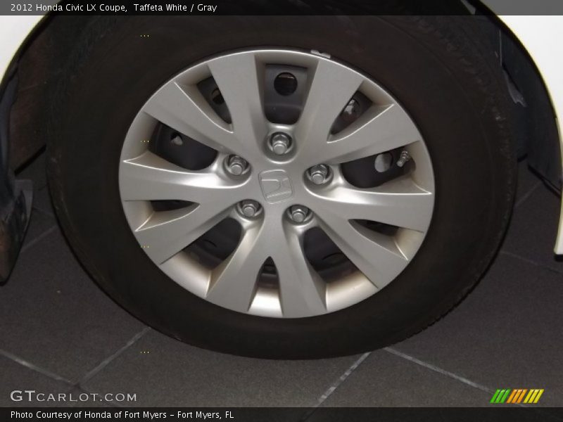 Taffeta White / Gray 2012 Honda Civic LX Coupe