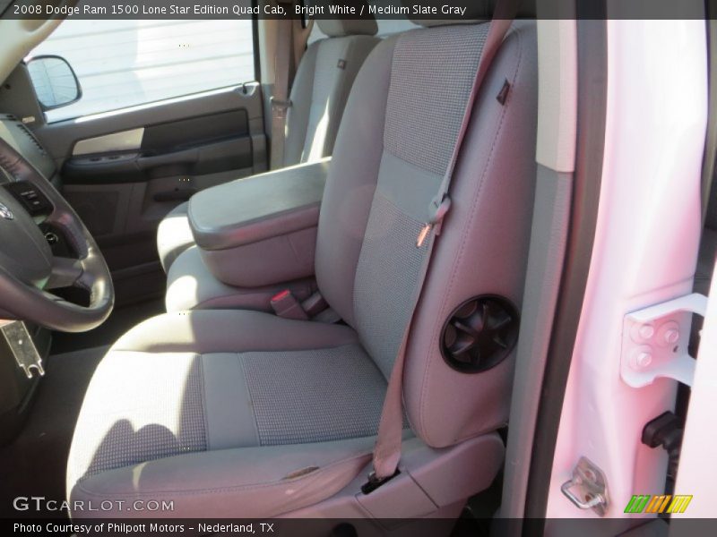 Bright White / Medium Slate Gray 2008 Dodge Ram 1500 Lone Star Edition Quad Cab