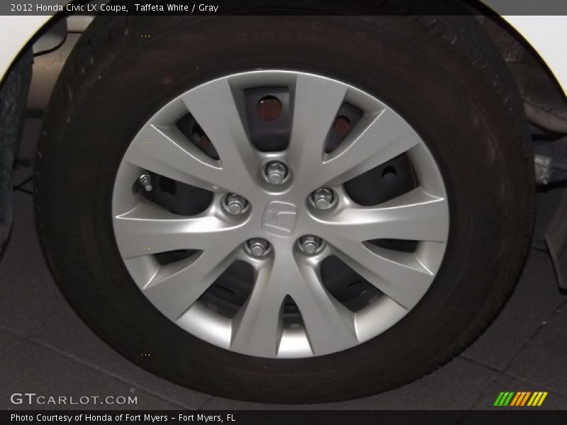 Taffeta White / Gray 2012 Honda Civic LX Coupe