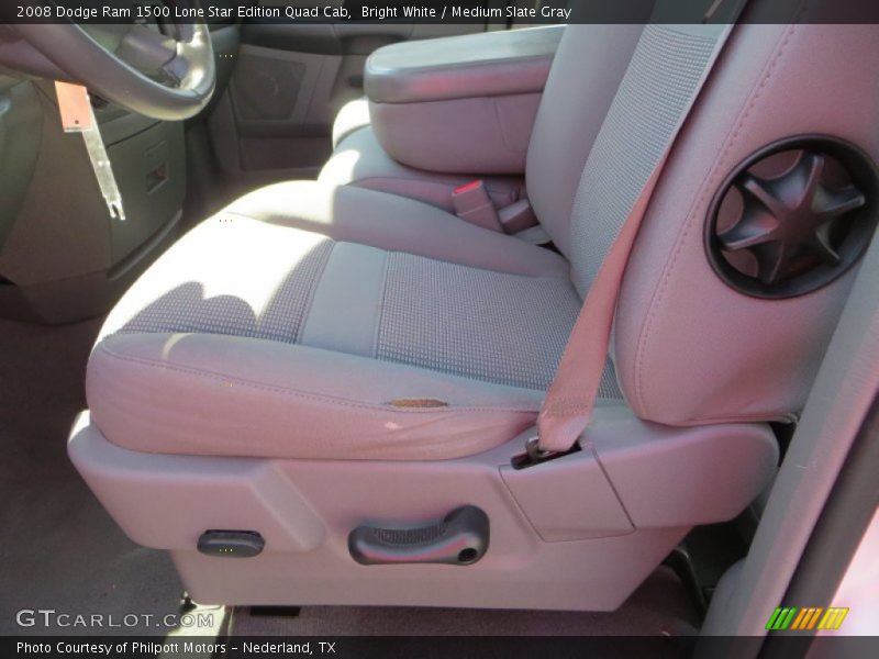 Bright White / Medium Slate Gray 2008 Dodge Ram 1500 Lone Star Edition Quad Cab