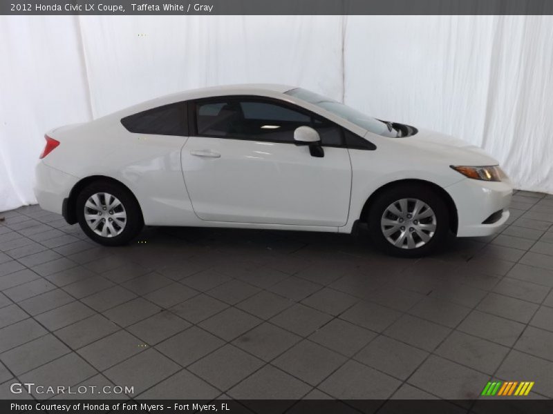 Taffeta White / Gray 2012 Honda Civic LX Coupe