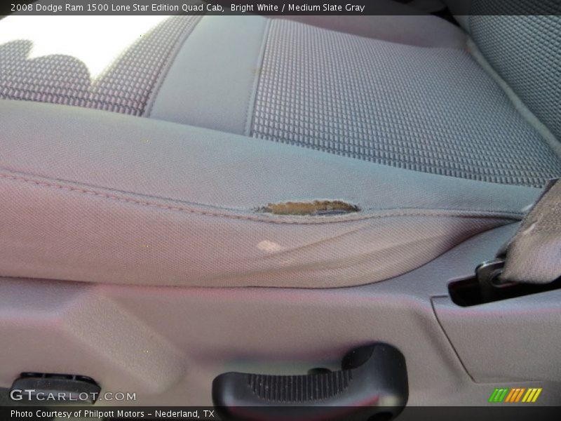 Bright White / Medium Slate Gray 2008 Dodge Ram 1500 Lone Star Edition Quad Cab