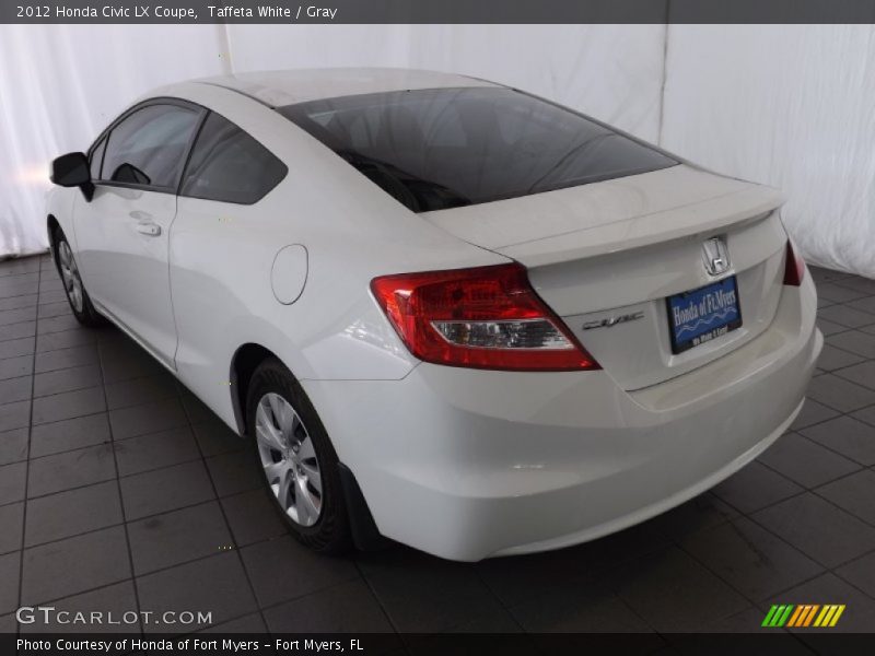 Taffeta White / Gray 2012 Honda Civic LX Coupe