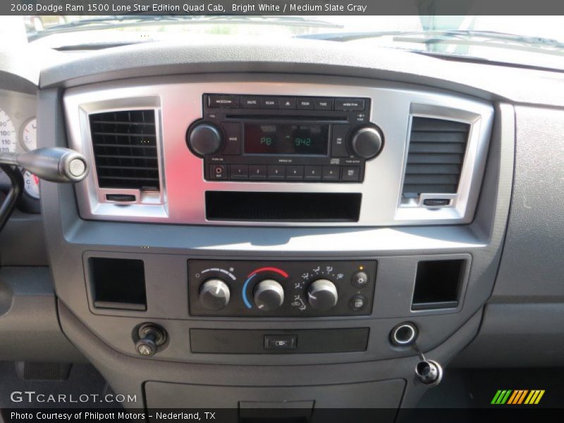 Bright White / Medium Slate Gray 2008 Dodge Ram 1500 Lone Star Edition Quad Cab