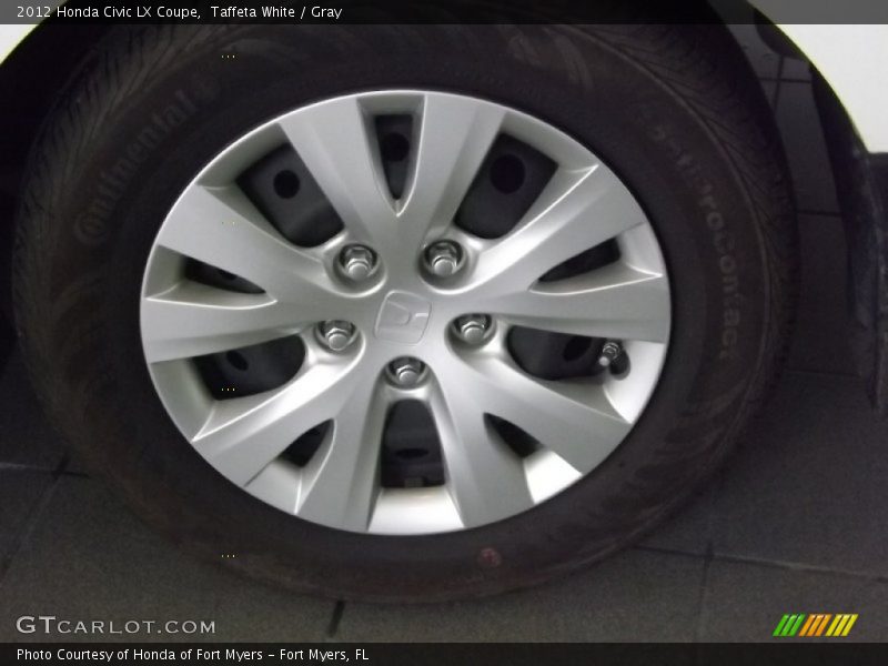 Taffeta White / Gray 2012 Honda Civic LX Coupe