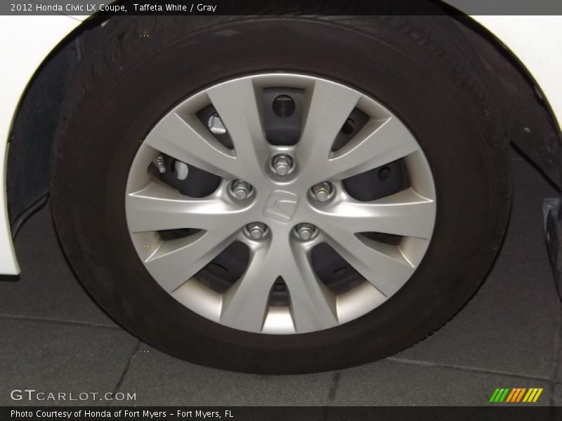 Taffeta White / Gray 2012 Honda Civic LX Coupe