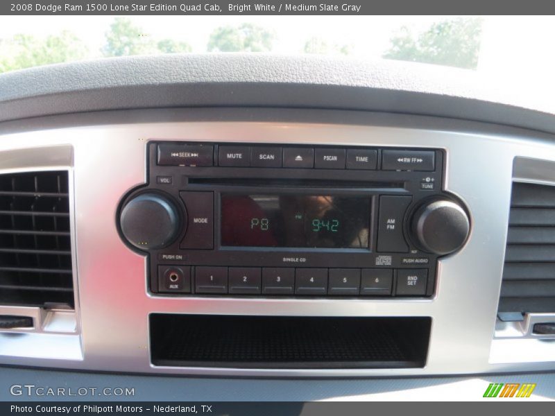 Bright White / Medium Slate Gray 2008 Dodge Ram 1500 Lone Star Edition Quad Cab