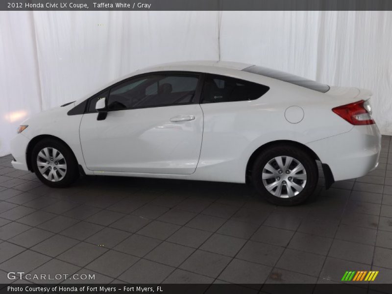 Taffeta White / Gray 2012 Honda Civic LX Coupe