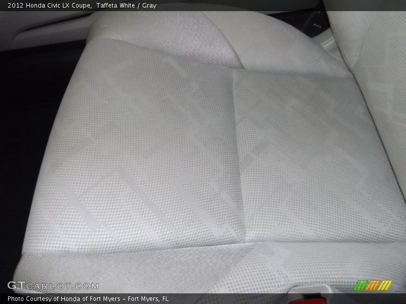Taffeta White / Gray 2012 Honda Civic LX Coupe