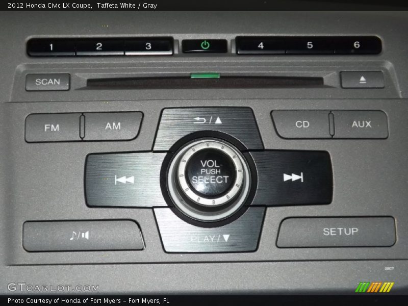 Taffeta White / Gray 2012 Honda Civic LX Coupe