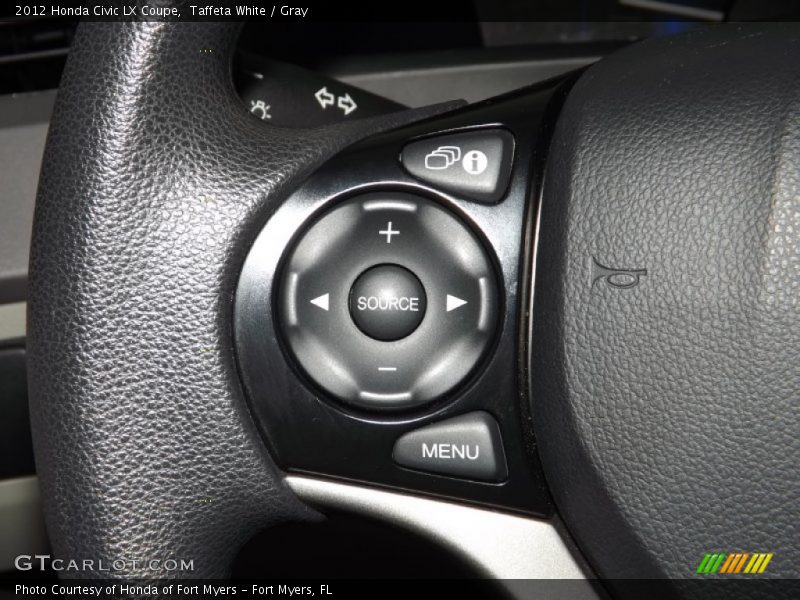 Taffeta White / Gray 2012 Honda Civic LX Coupe