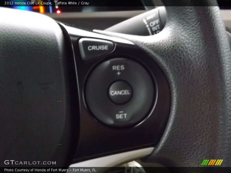 Taffeta White / Gray 2012 Honda Civic LX Coupe