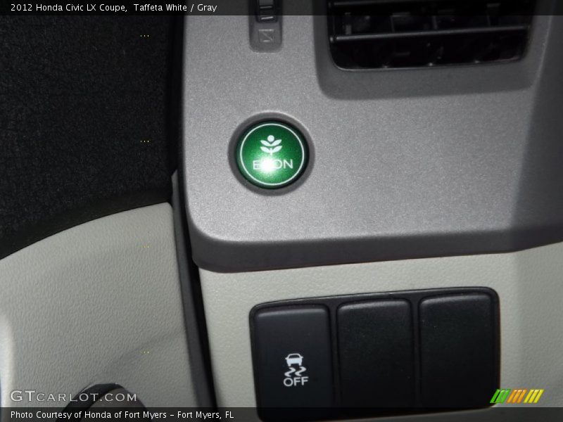 Taffeta White / Gray 2012 Honda Civic LX Coupe