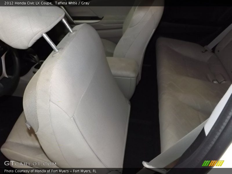 Taffeta White / Gray 2012 Honda Civic LX Coupe