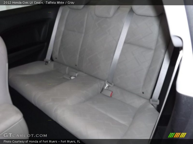 Taffeta White / Gray 2012 Honda Civic LX Coupe