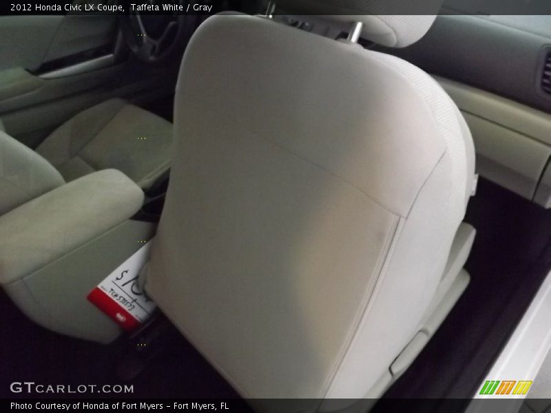 Taffeta White / Gray 2012 Honda Civic LX Coupe