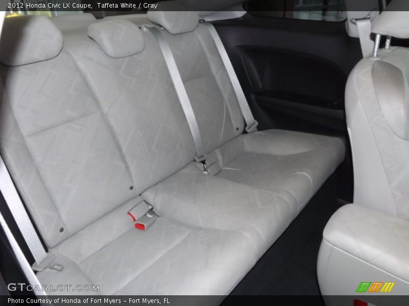 Taffeta White / Gray 2012 Honda Civic LX Coupe
