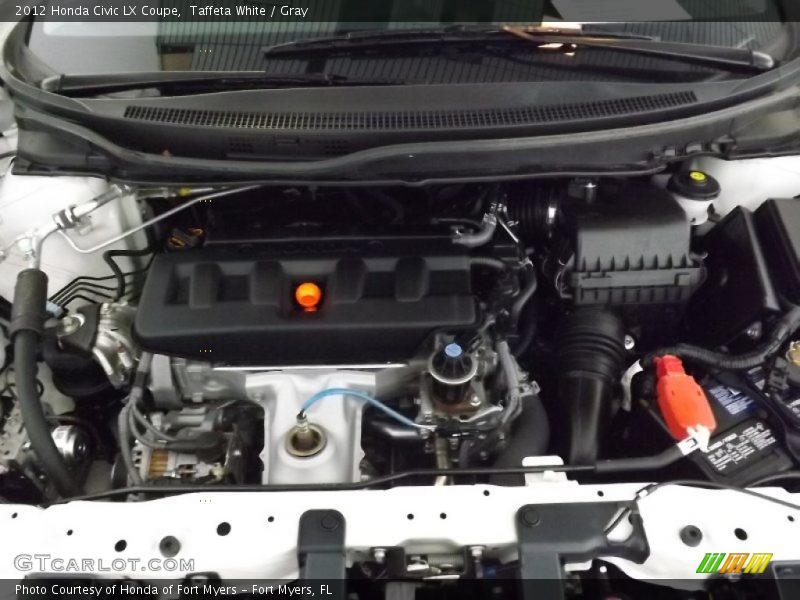 Taffeta White / Gray 2012 Honda Civic LX Coupe