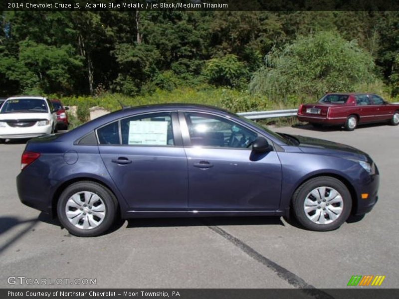 Atlantis Blue Metallic / Jet Black/Medium Titanium 2014 Chevrolet Cruze LS