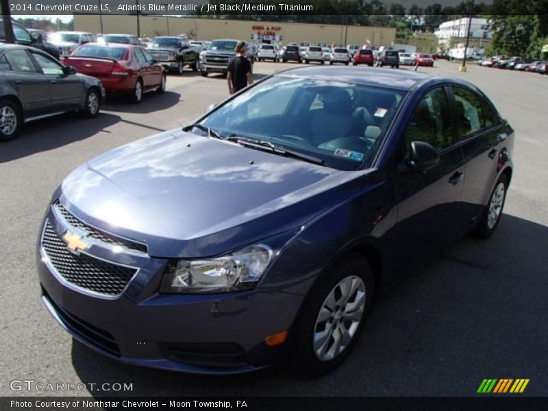 Atlantis Blue Metallic / Jet Black/Medium Titanium 2014 Chevrolet Cruze LS