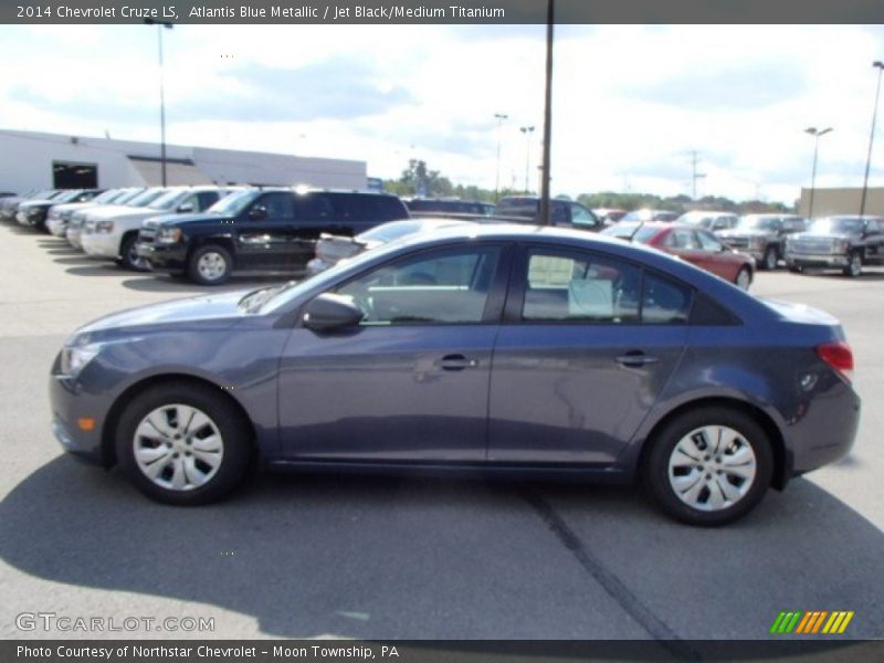Atlantis Blue Metallic / Jet Black/Medium Titanium 2014 Chevrolet Cruze LS