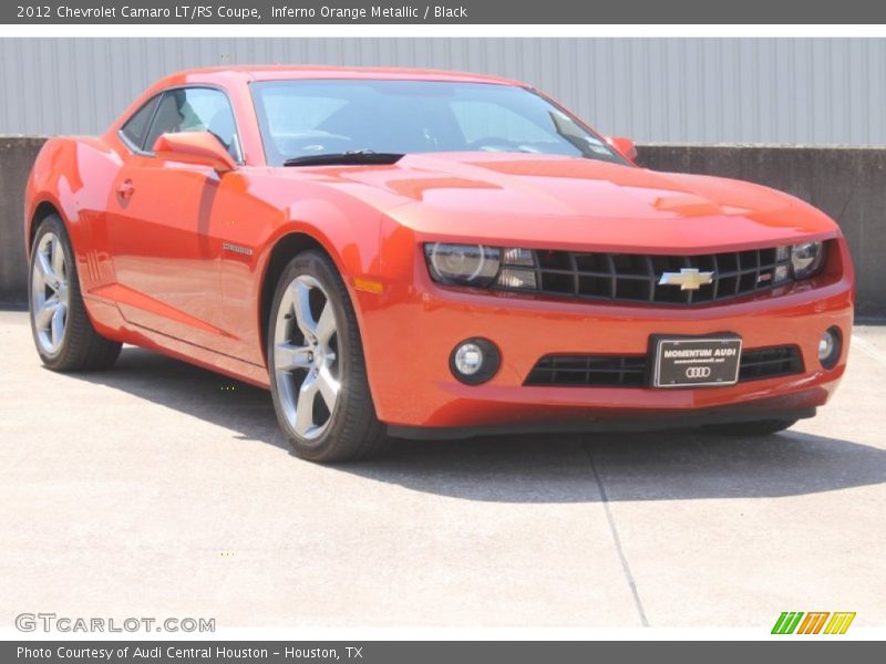 Inferno Orange Metallic / Black 2012 Chevrolet Camaro LT/RS Coupe