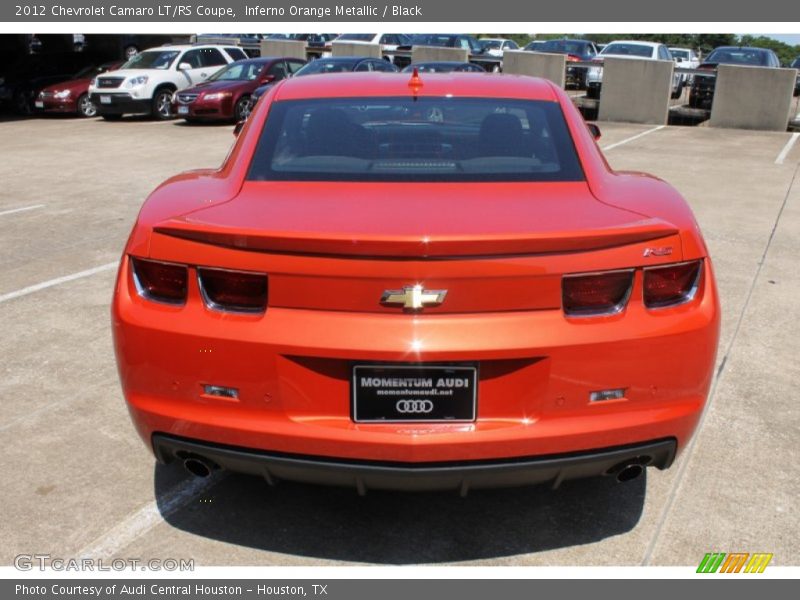 Inferno Orange Metallic / Black 2012 Chevrolet Camaro LT/RS Coupe