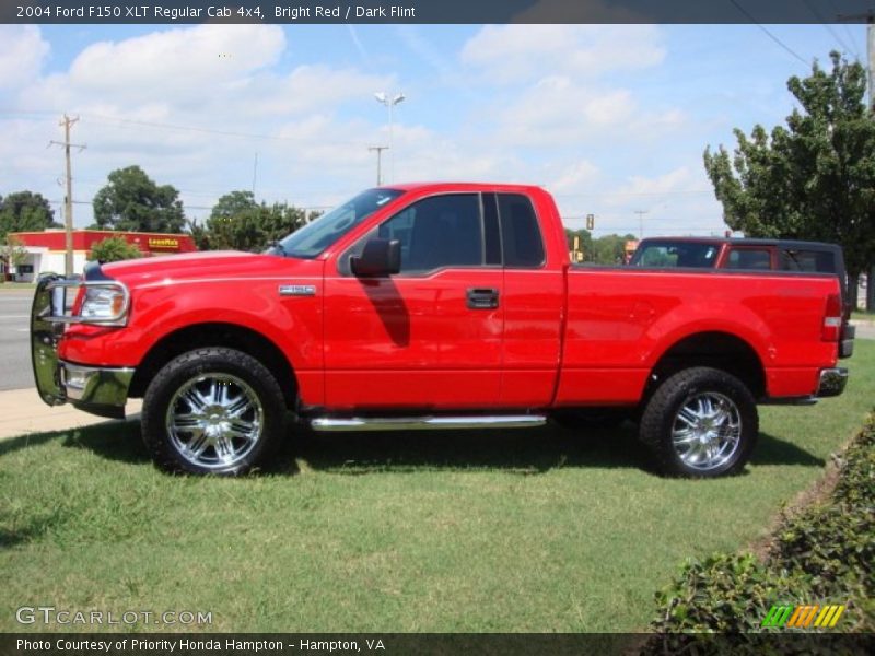 Bright Red / Dark Flint 2004 Ford F150 XLT Regular Cab 4x4
