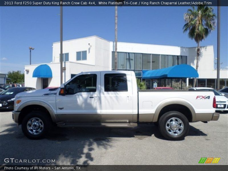 White Platinum Tri-Coat / King Ranch Chaparral Leather/Adobe Trim 2013 Ford F250 Super Duty King Ranch Crew Cab 4x4