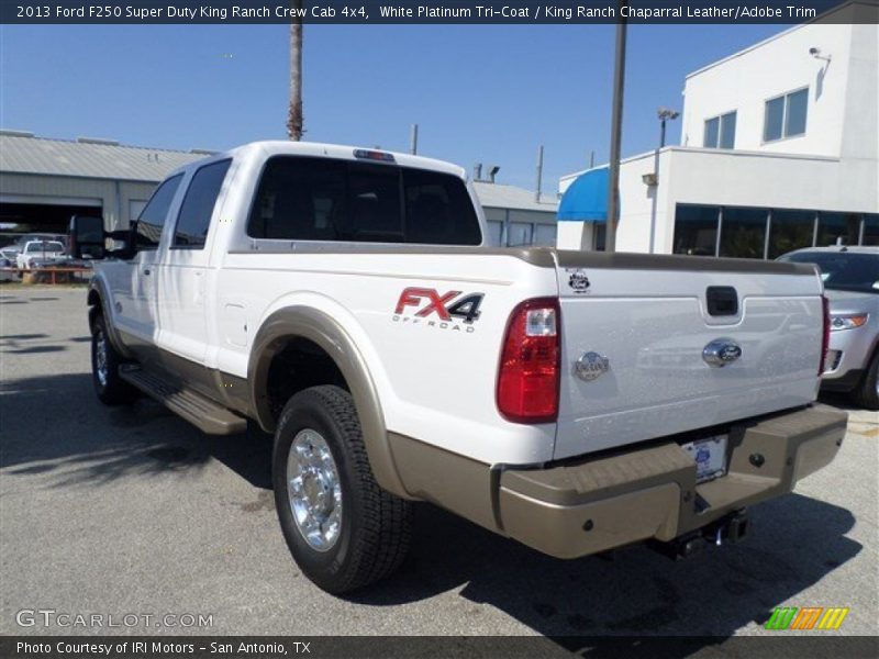 White Platinum Tri-Coat / King Ranch Chaparral Leather/Adobe Trim 2013 Ford F250 Super Duty King Ranch Crew Cab 4x4