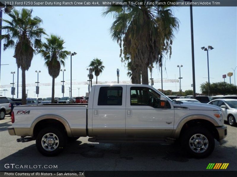 White Platinum Tri-Coat / King Ranch Chaparral Leather/Adobe Trim 2013 Ford F250 Super Duty King Ranch Crew Cab 4x4