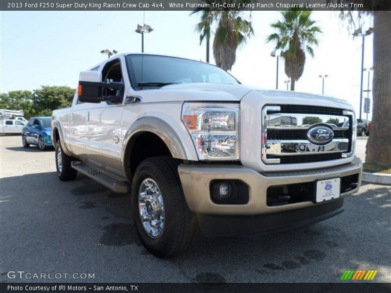 White Platinum Tri-Coat / King Ranch Chaparral Leather/Adobe Trim 2013 Ford F250 Super Duty King Ranch Crew Cab 4x4