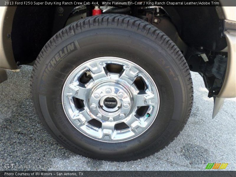 White Platinum Tri-Coat / King Ranch Chaparral Leather/Adobe Trim 2013 Ford F250 Super Duty King Ranch Crew Cab 4x4