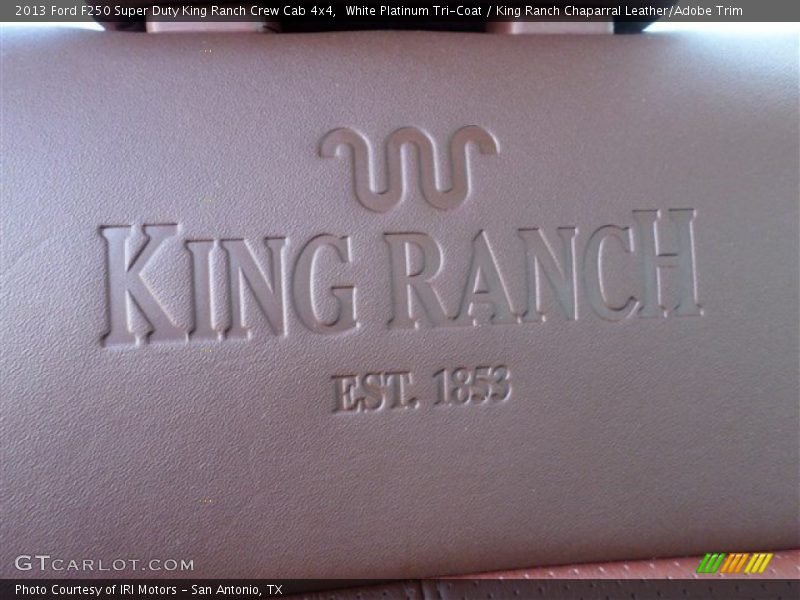 White Platinum Tri-Coat / King Ranch Chaparral Leather/Adobe Trim 2013 Ford F250 Super Duty King Ranch Crew Cab 4x4