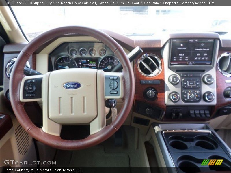 White Platinum Tri-Coat / King Ranch Chaparral Leather/Adobe Trim 2013 Ford F250 Super Duty King Ranch Crew Cab 4x4