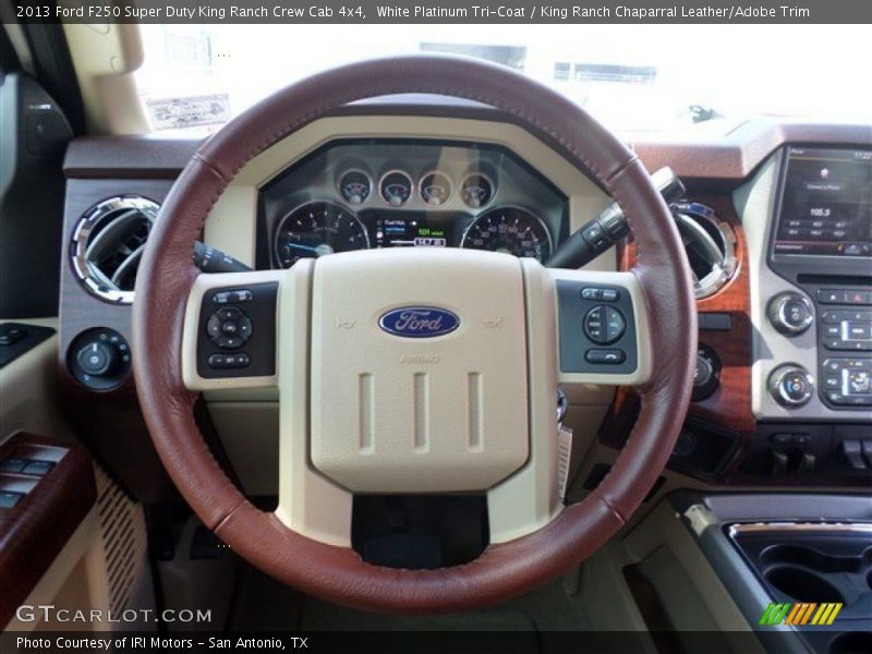 White Platinum Tri-Coat / King Ranch Chaparral Leather/Adobe Trim 2013 Ford F250 Super Duty King Ranch Crew Cab 4x4