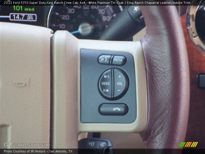 White Platinum Tri-Coat / King Ranch Chaparral Leather/Adobe Trim 2013 Ford F250 Super Duty King Ranch Crew Cab 4x4