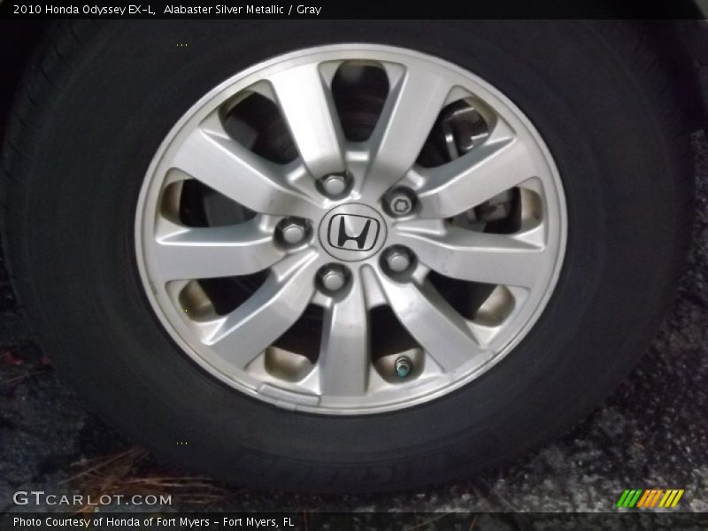 Alabaster Silver Metallic / Gray 2010 Honda Odyssey EX-L