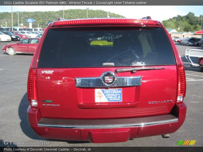 Infrared Tincoat / Cocoa/Light Linen Tehama Leather 2011 Cadillac Escalade ESV Platinum AWD