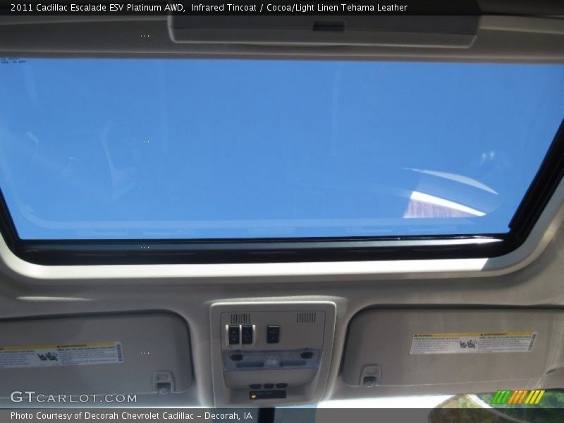 Infrared Tincoat / Cocoa/Light Linen Tehama Leather 2011 Cadillac Escalade ESV Platinum AWD