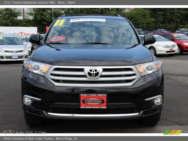 Black / Black 2011 Toyota Highlander Limited 4WD