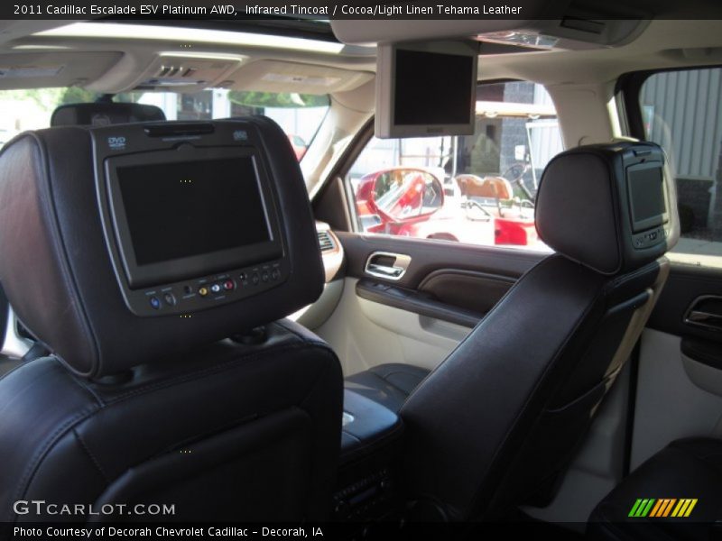 Infrared Tincoat / Cocoa/Light Linen Tehama Leather 2011 Cadillac Escalade ESV Platinum AWD