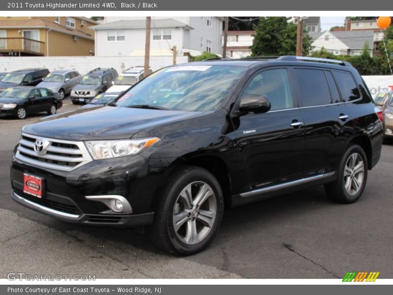Black / Black 2011 Toyota Highlander Limited 4WD