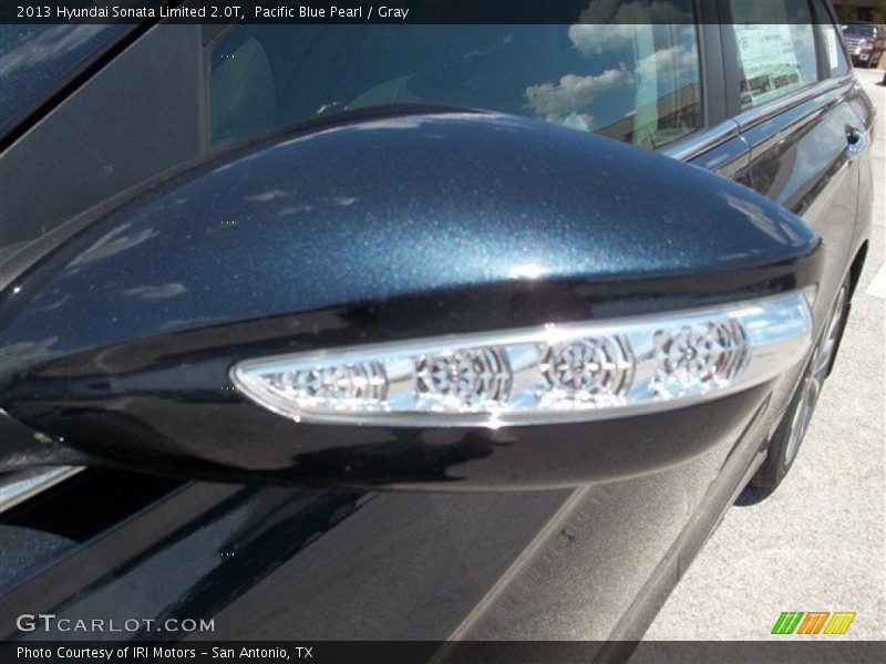 Pacific Blue Pearl / Gray 2013 Hyundai Sonata Limited 2.0T