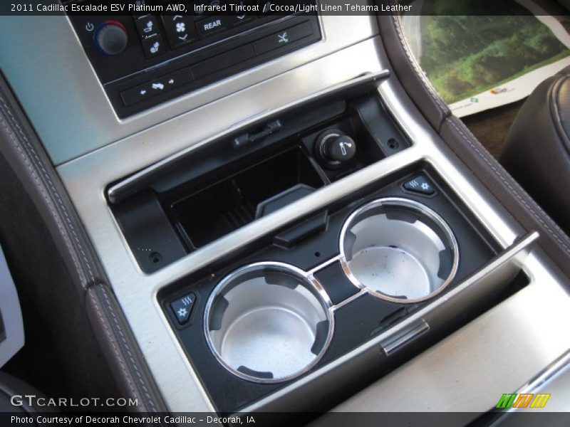 Infrared Tincoat / Cocoa/Light Linen Tehama Leather 2011 Cadillac Escalade ESV Platinum AWD