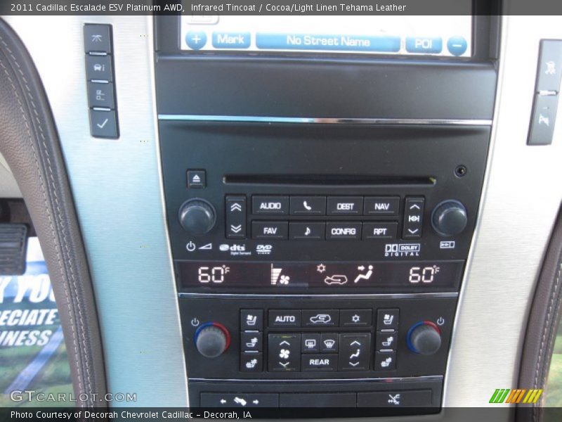 Infrared Tincoat / Cocoa/Light Linen Tehama Leather 2011 Cadillac Escalade ESV Platinum AWD